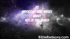 20 Important Bible Verses About Not Of This World