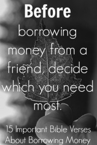 15 Important Bible Verses About Borrowing Money