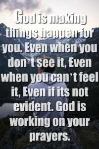 God is making things happen for you.