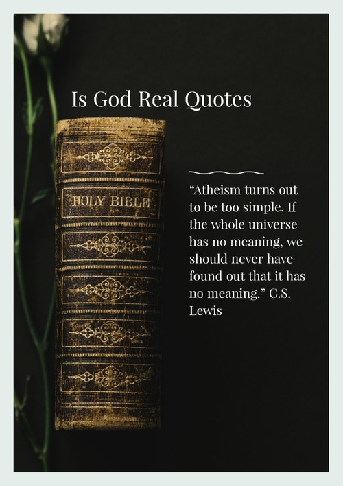 Is God real Christian quotes