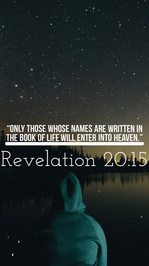 names are written in the book of life will enter into heaven