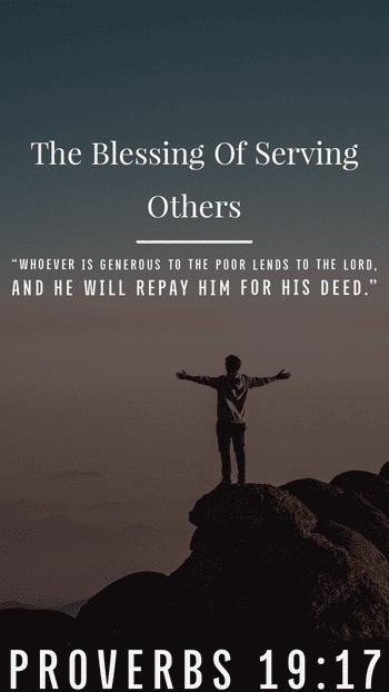 The blessing of serving others 