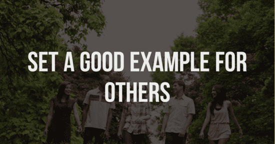 Young Christians are called to set good example to others